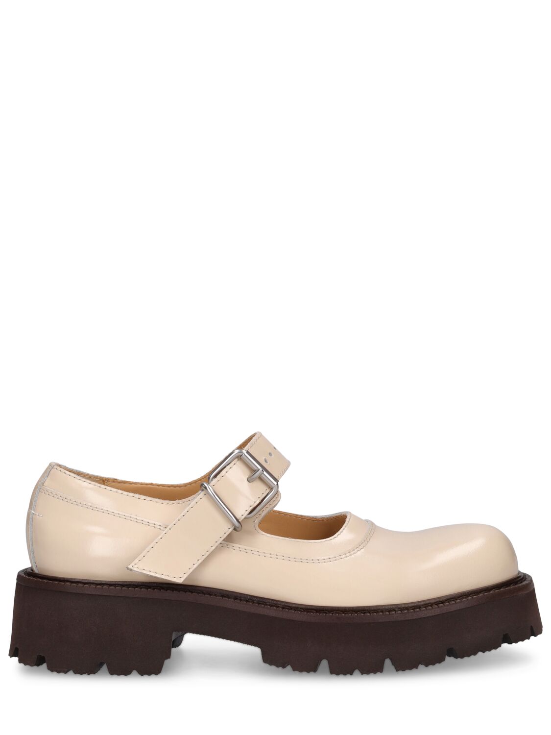 Image of 30mm Side Court Leather Mary Jane Flats