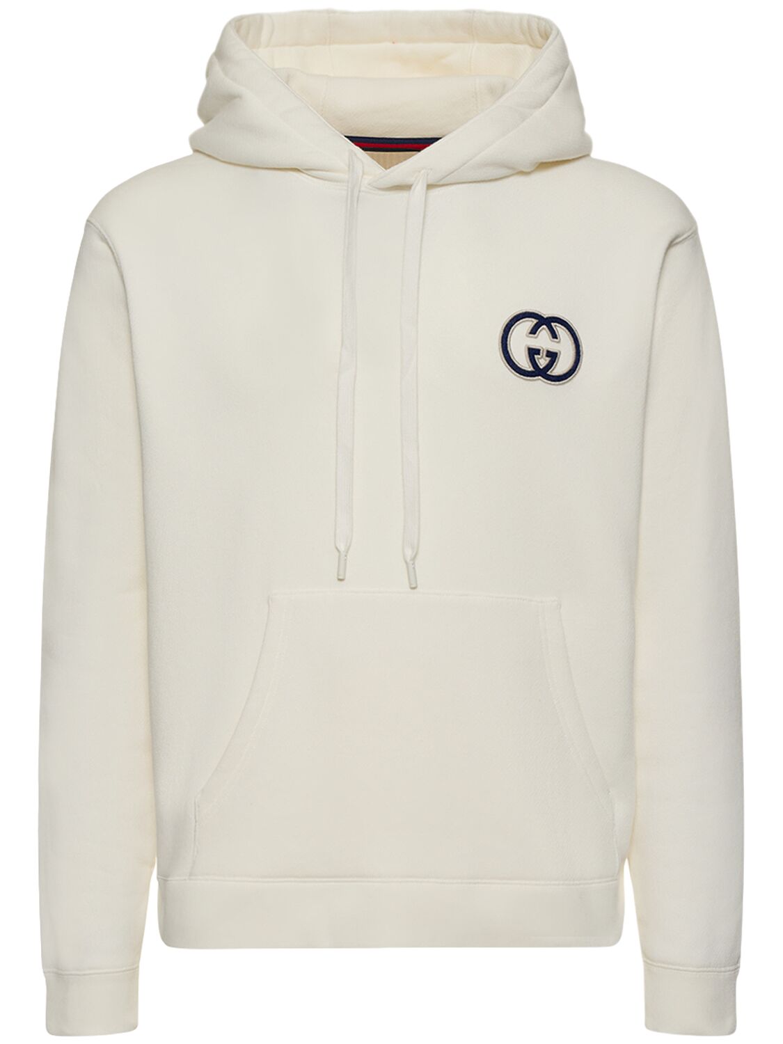Image of Gg Felted Cotton Hoodie
