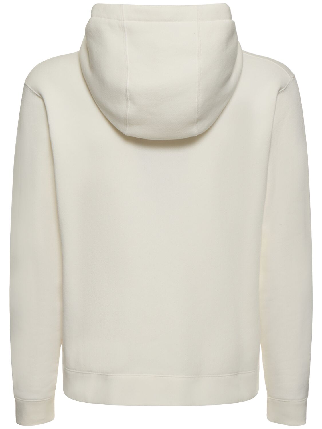 Shop Gucci Gg Felted Cotton Hoodie In Sunlight