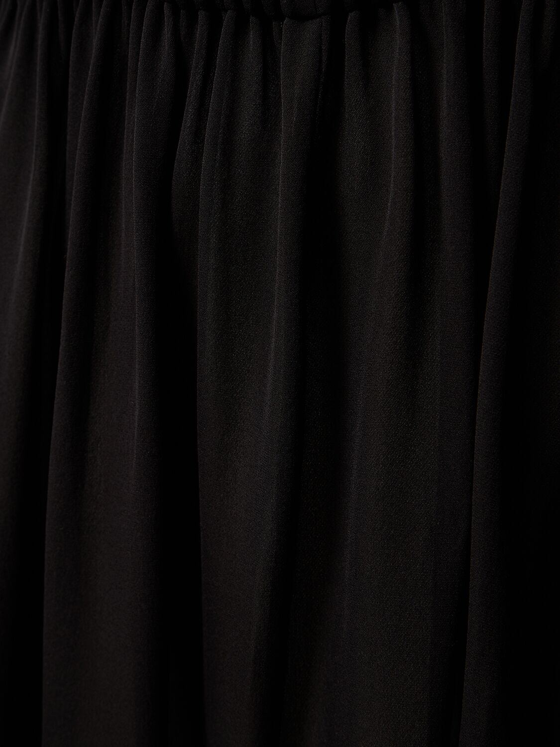 Shop Wardrobe.nyc Gathered V-neck Silk Mini Dress In Black