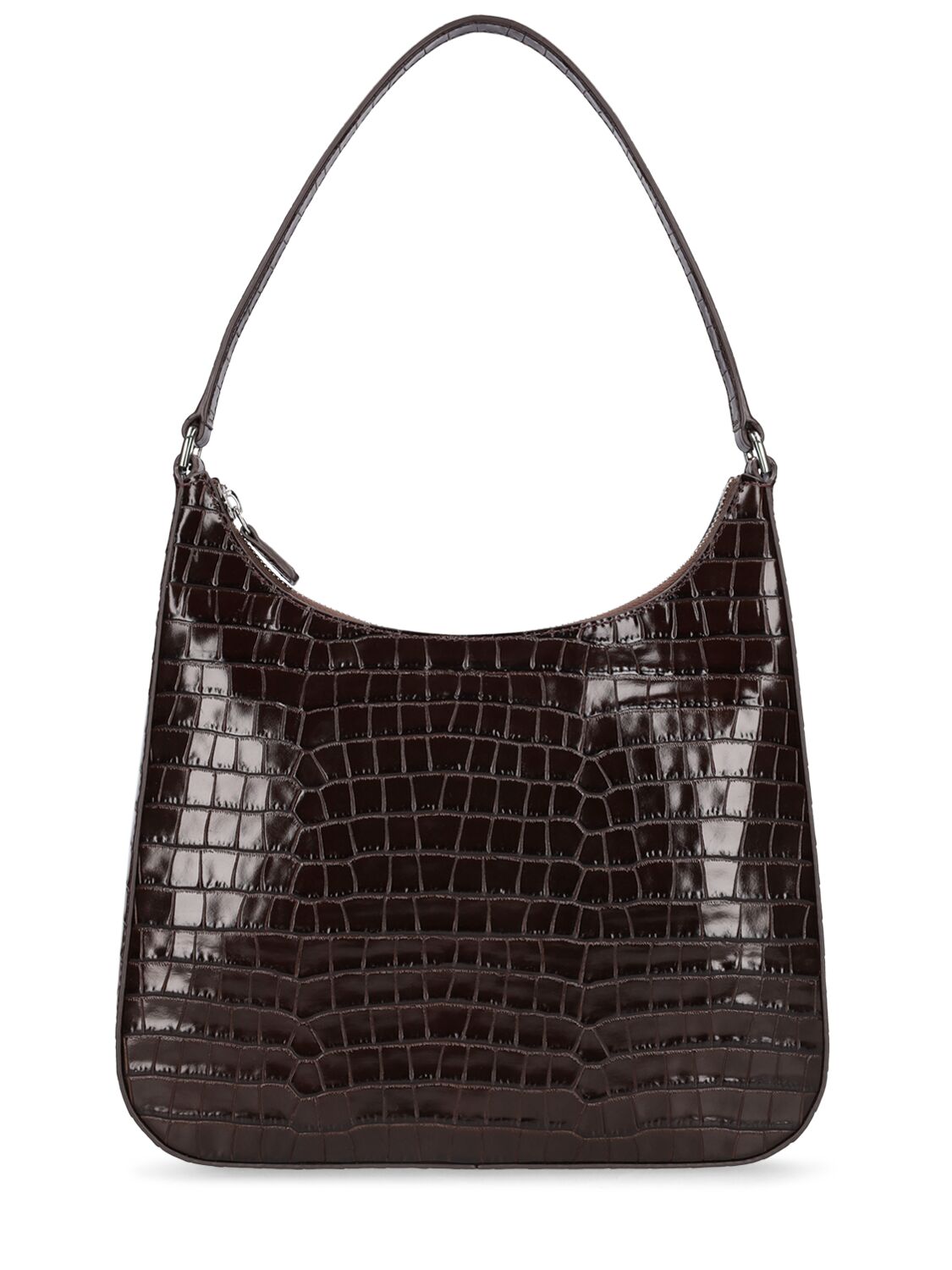 Alec Croc Embossed Leather Shoulder Bag – WOMEN > BAGS > SHOULDER BAGS