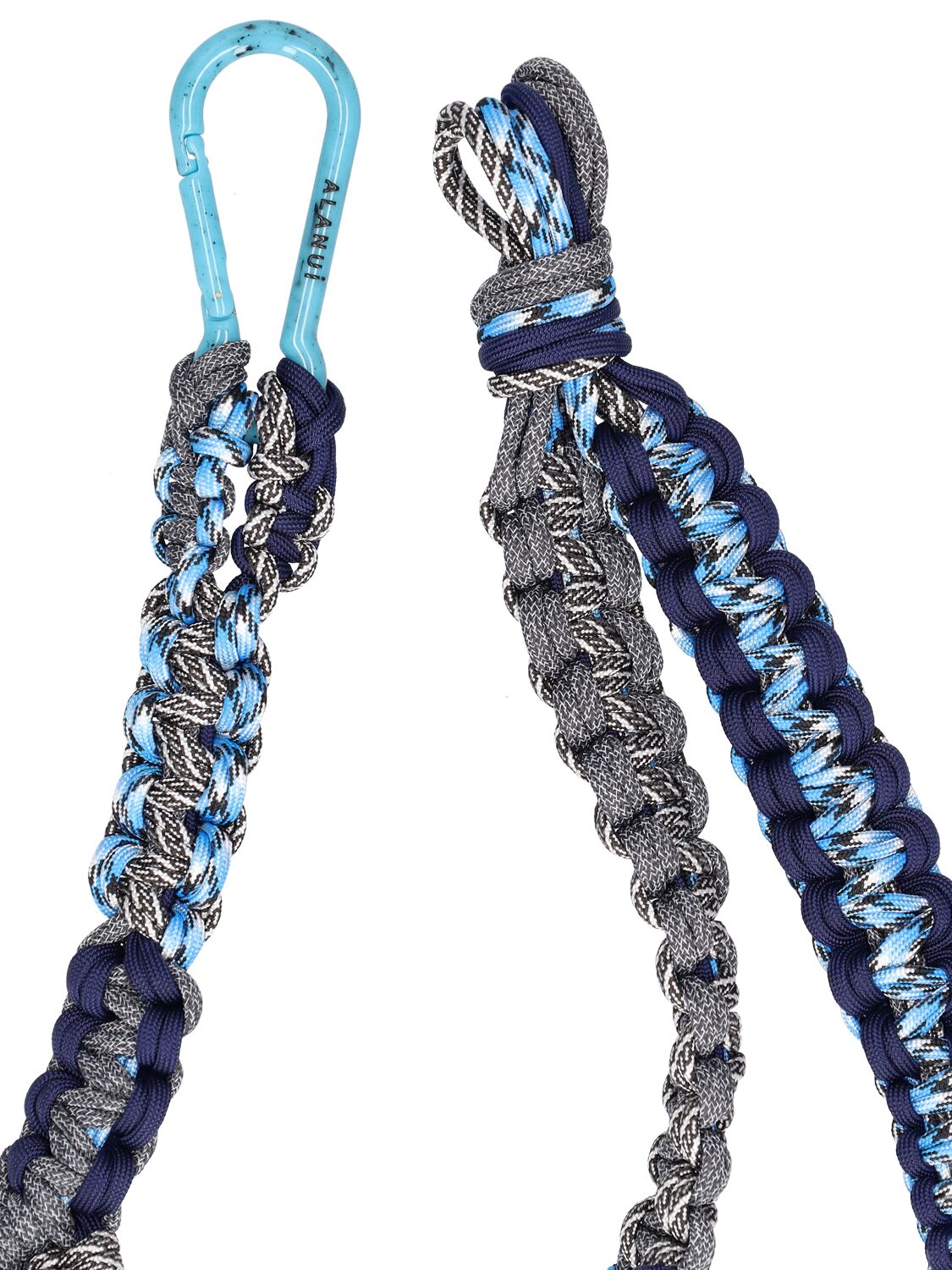 Shop Alanui Rope Belt W/ Carabiner Closure In Blue Turquoise