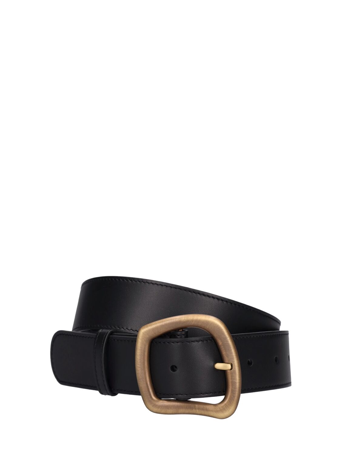 Shop Gabriela Hearst Medium Simone Leather Belt In Black