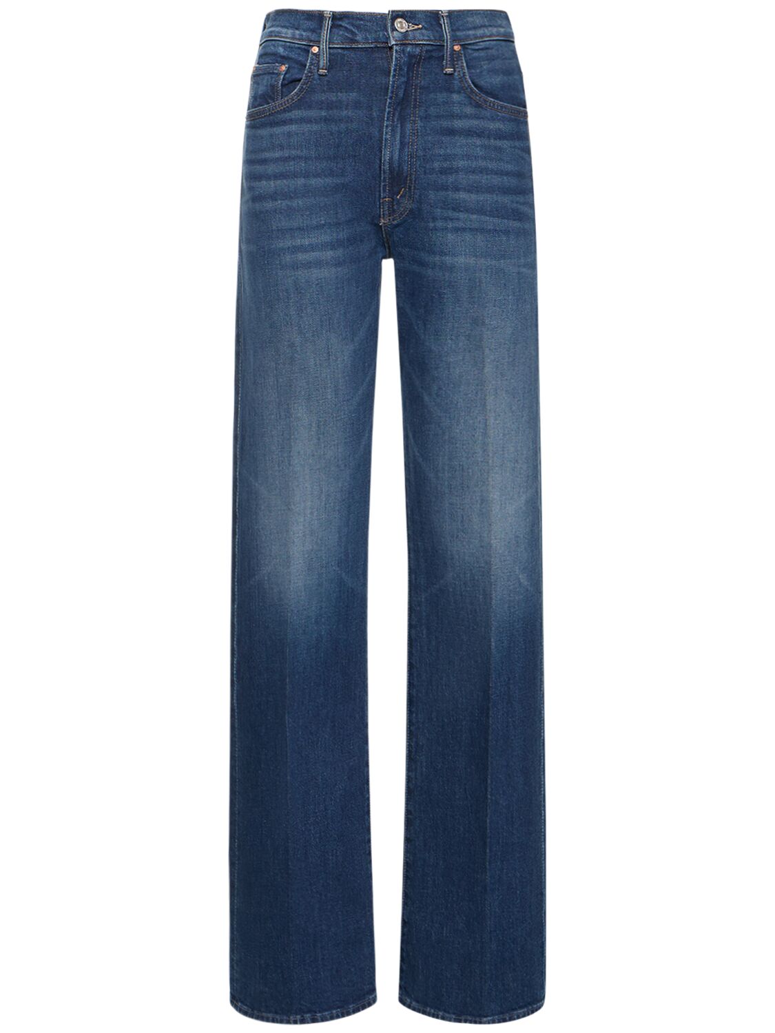 Mother The Lasso Heel High Rise Jeans In Blue