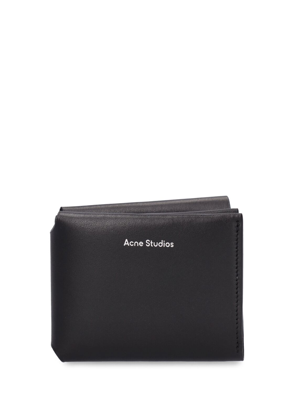 Acne Studios Fold Leather Wallet In Black