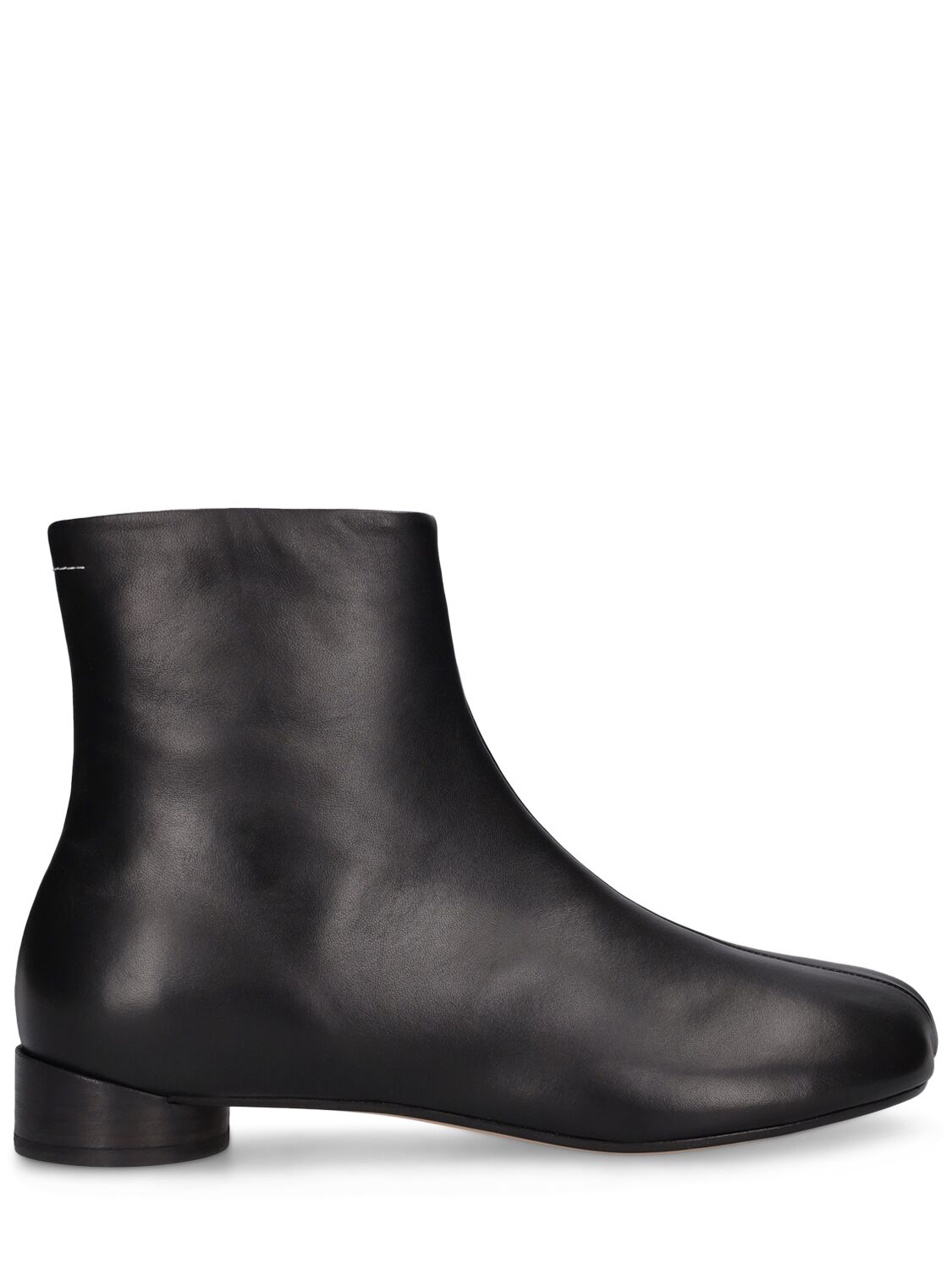 Shop Mm6 Maison Margiela 35mm Leather Boots In Black