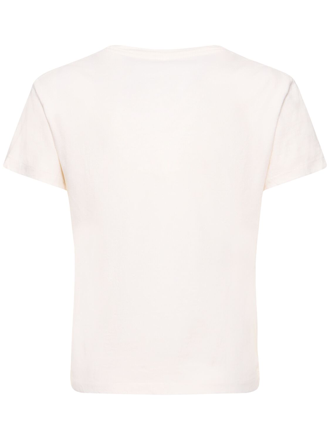 Shop Re/done Lucy Cute Classic Cotton T-shirt In White,multi