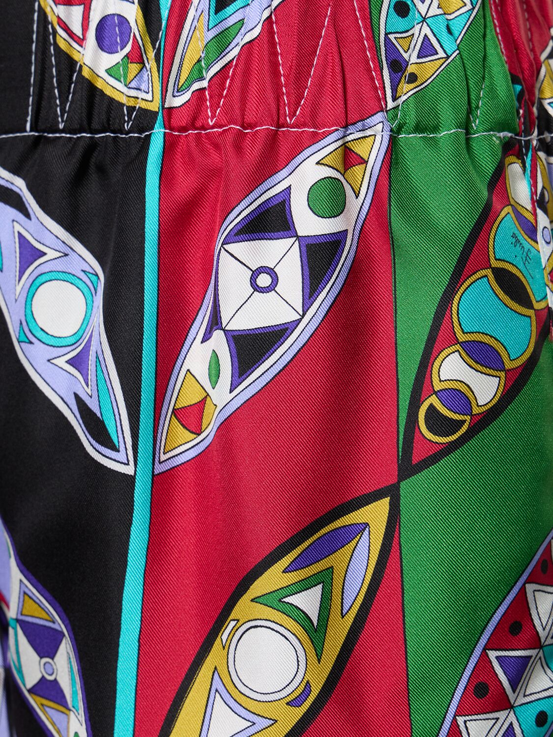 Shop Pucci Girandole Printed Silk Twill Mini Shorts In Multicolor