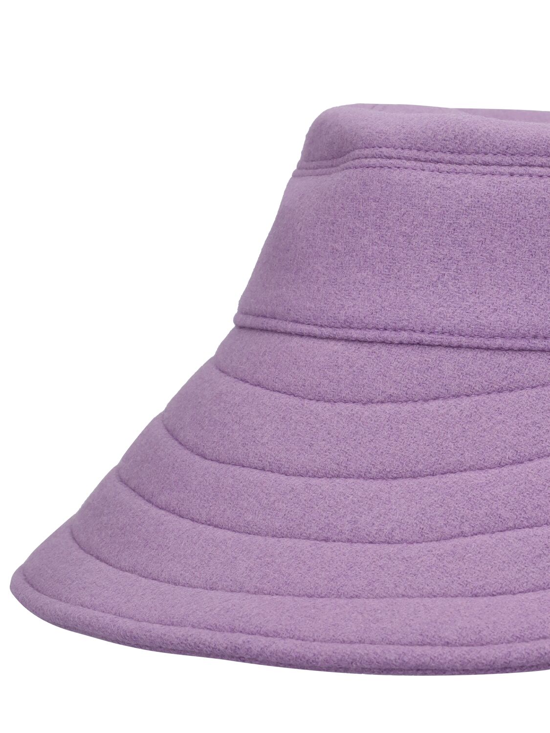 Shop Attico Wool Blend Felt Bucket Hat In Lavender