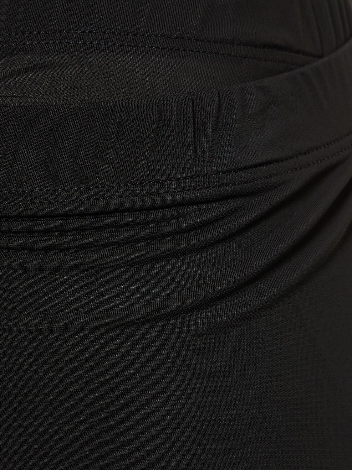 Shop Wardrobe.nyc Layered Tube Stretch Viscose Mini Skirt In Black