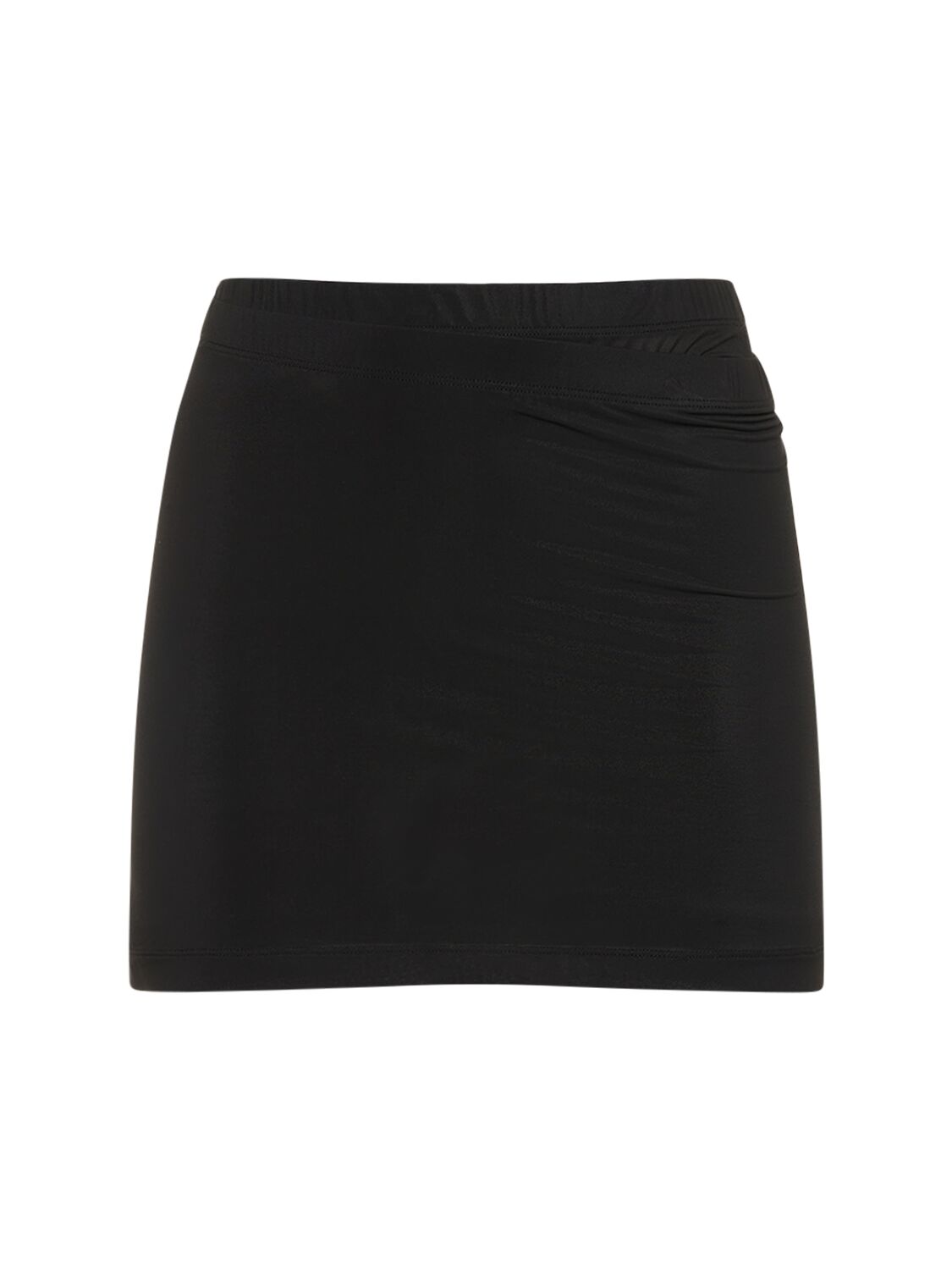 Image of Layered Tube Stretch Viscose Mini Skirt