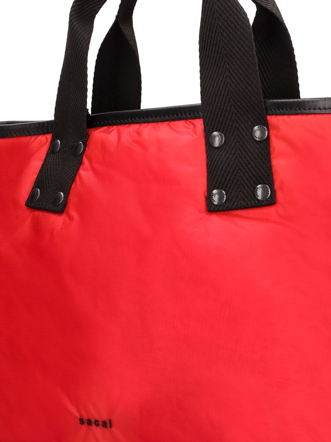 Shop Sacai Skytex Medium Tote Bag In Red