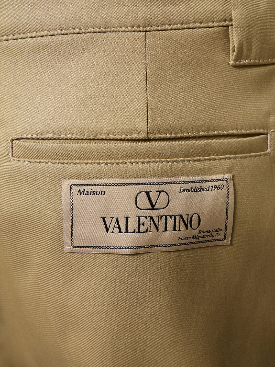 Shop Valentino Straight Cotton Pants In Sand