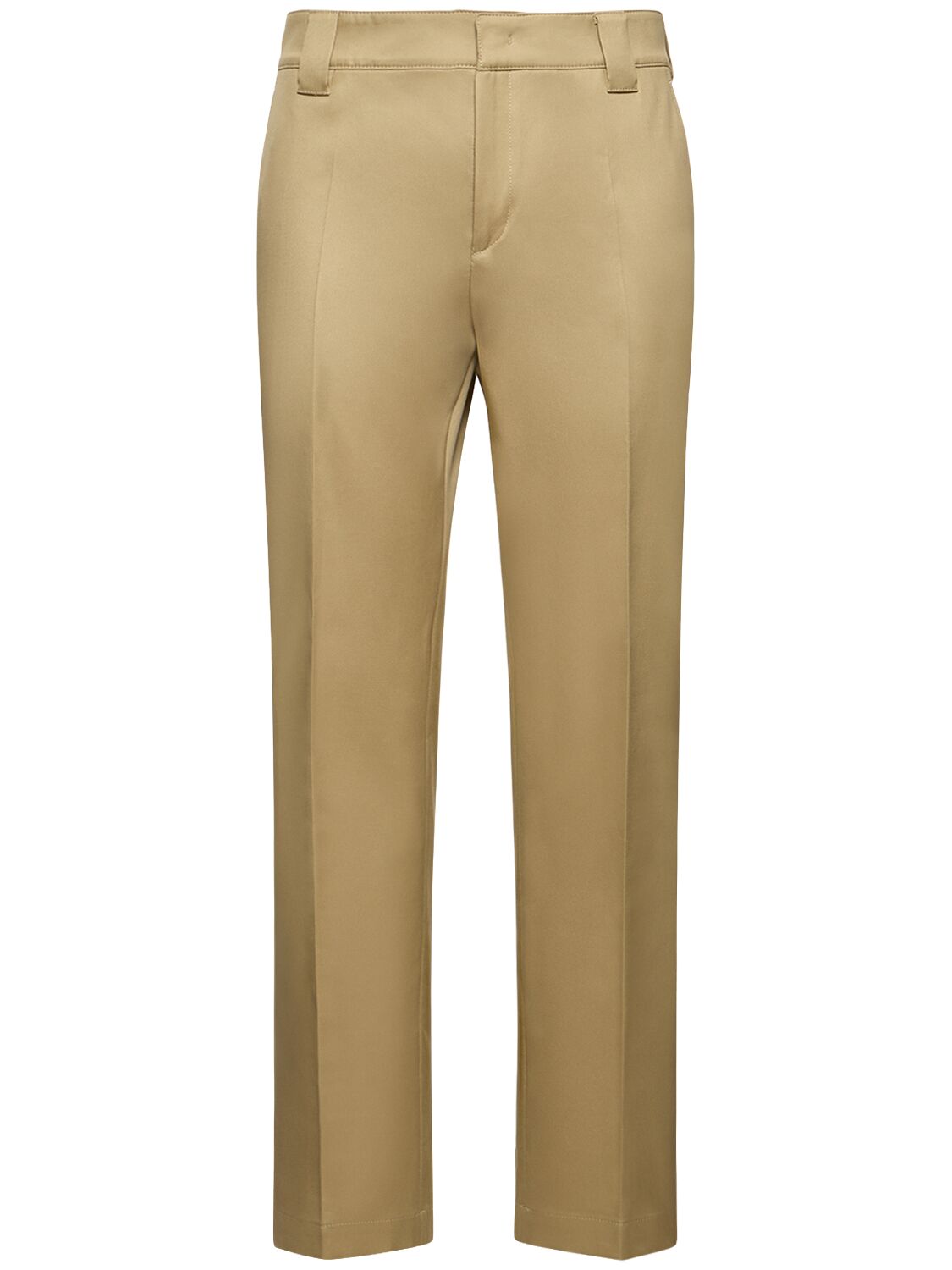 Valentino Straight Cotton Trousers In Sand