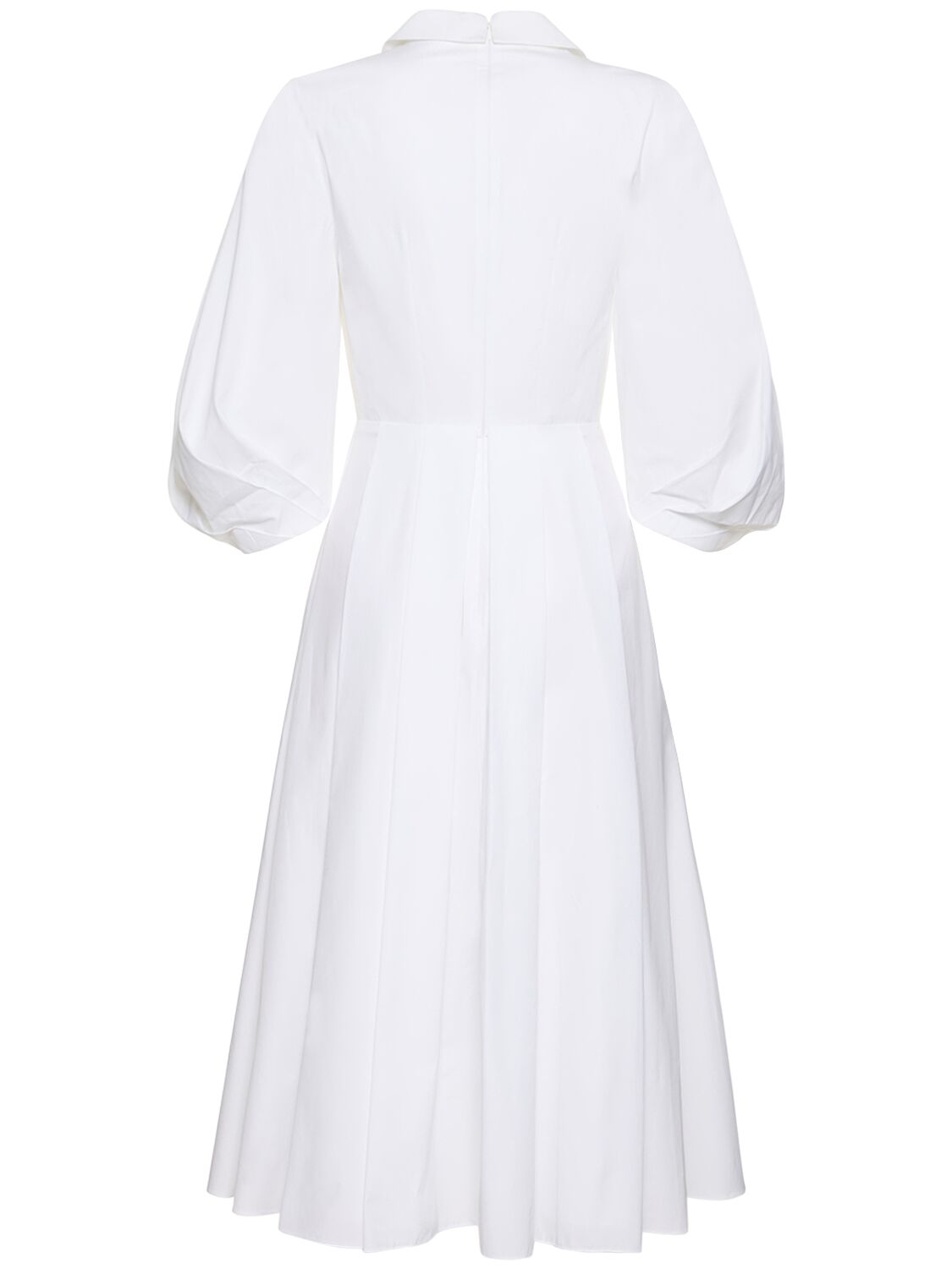 Shop Emilia Wickstead Brittany Cotton Poplin Dress In White