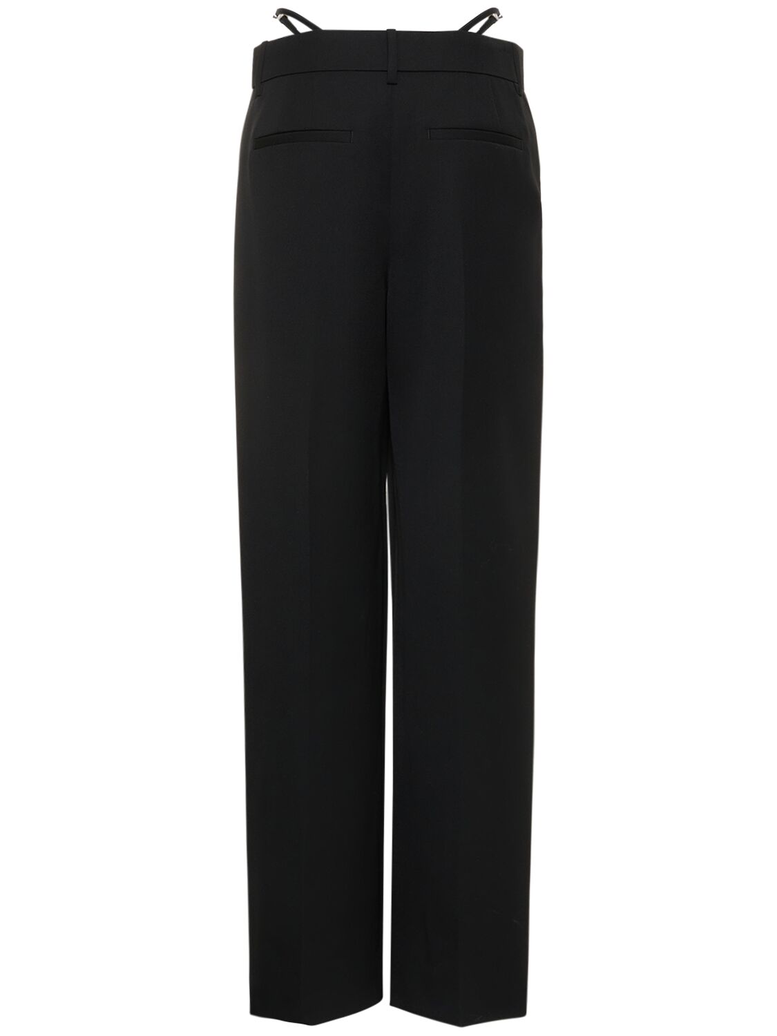 Alexander Wang Embellished Low Waist G-string Trousers In Black