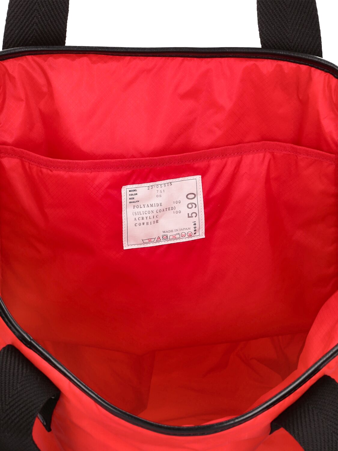 Shop Sacai Skytex Large Tote Bag In Red