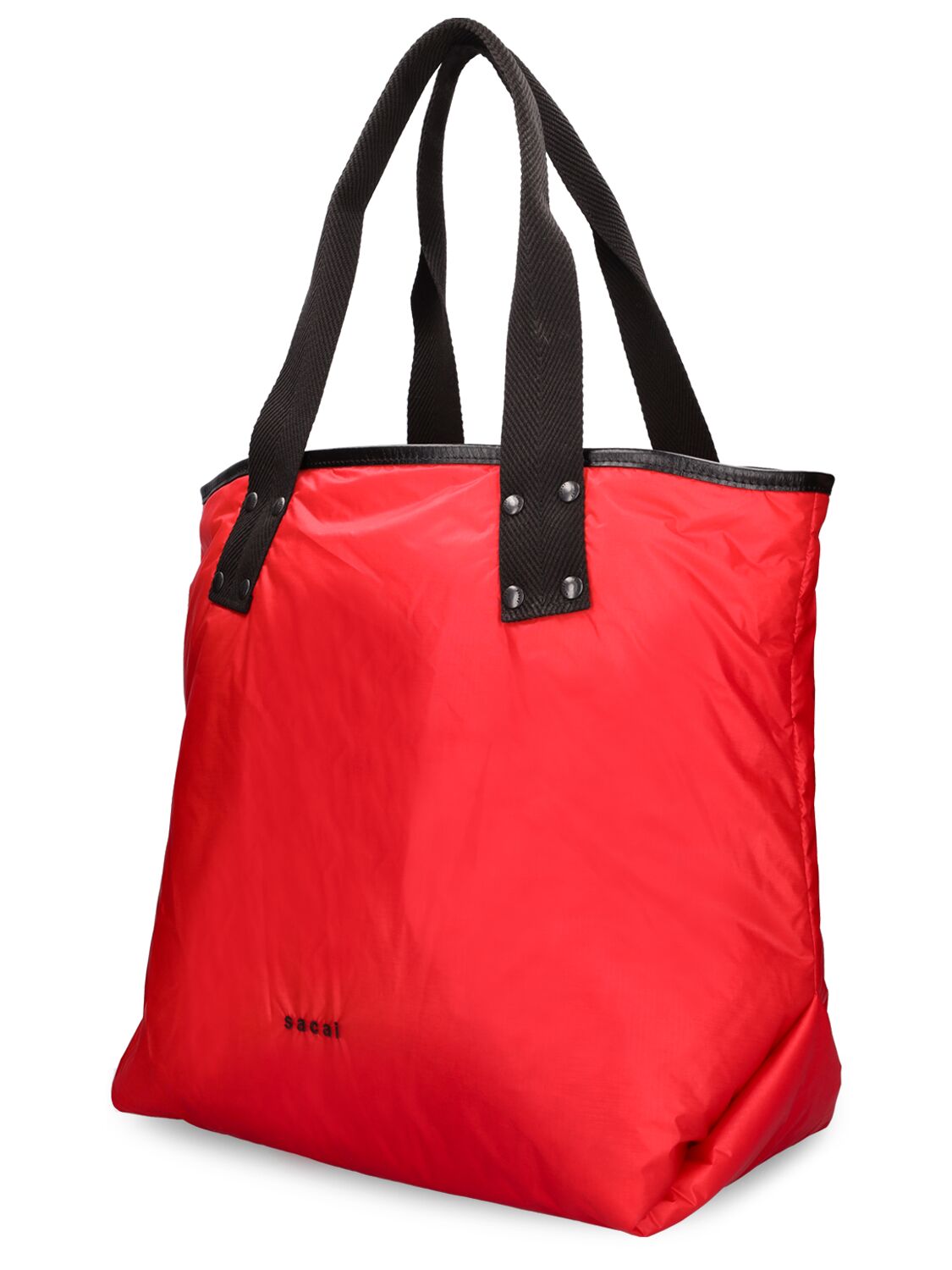 Shop Sacai Skytex Large Tote Bag In Red