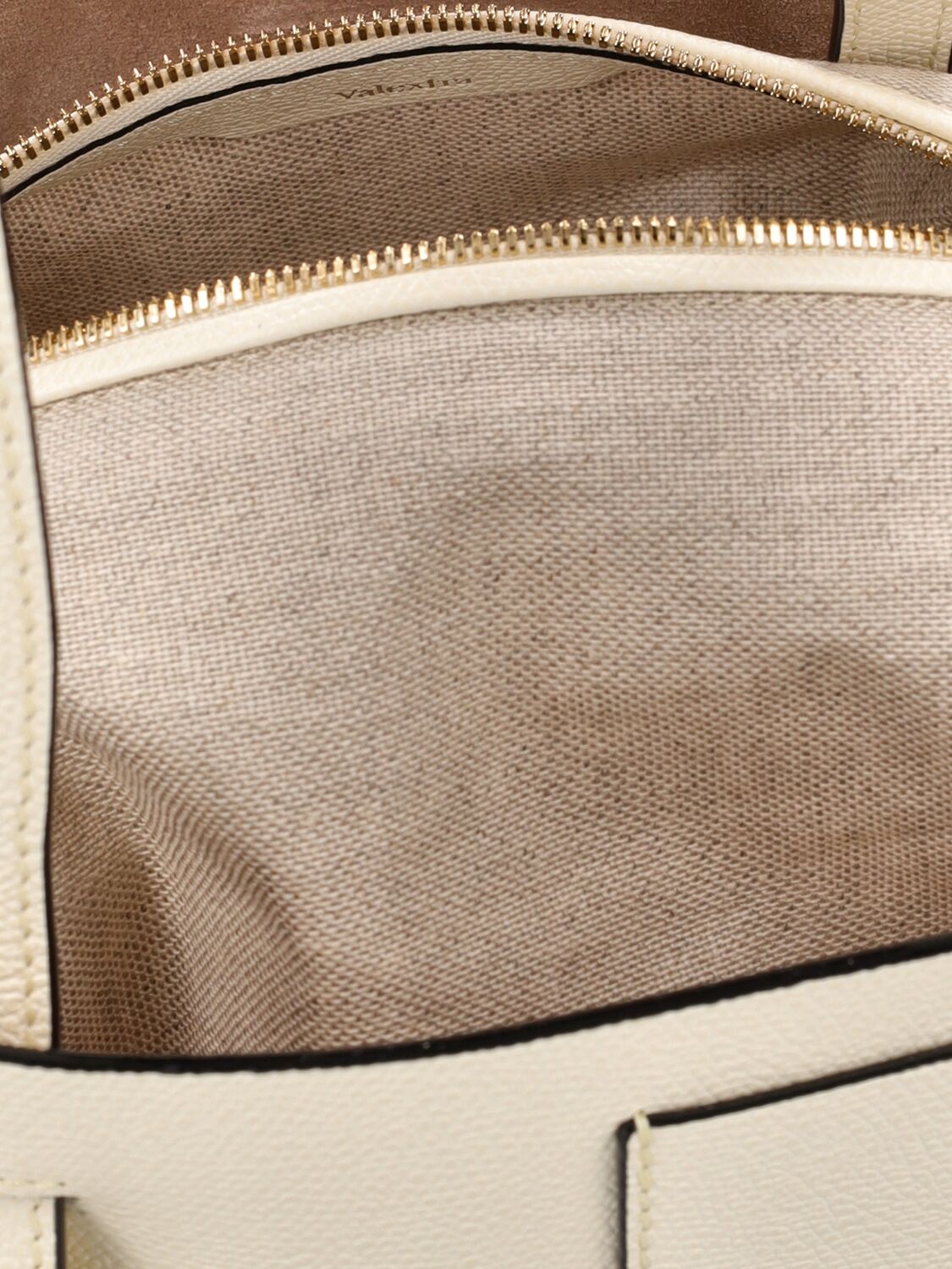 Shop Valextra Mini Bucket Leather Top Handle Bag In Pergamena