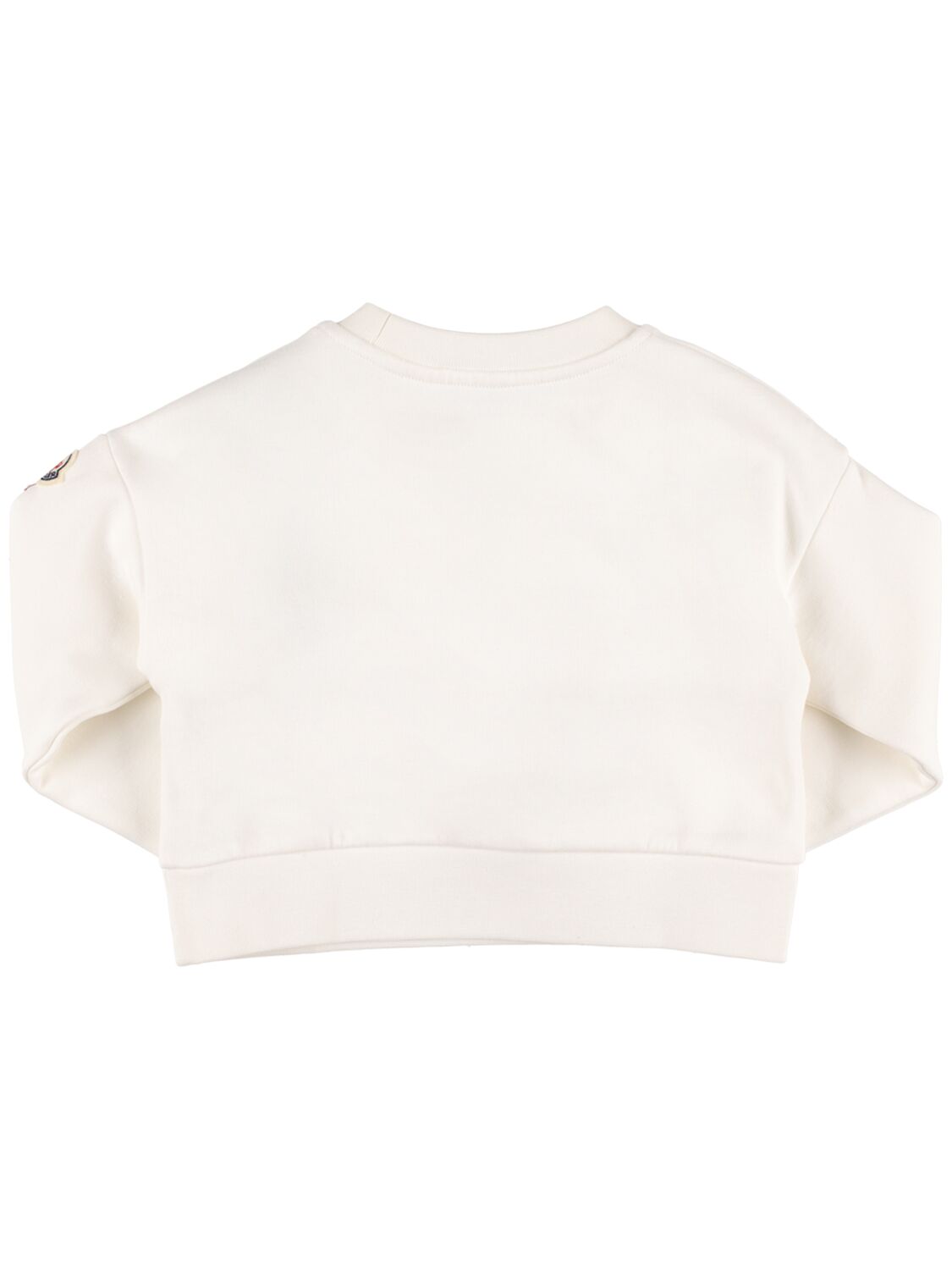 Shop Moncler Brushed Cotton Sweatshirt In Natural