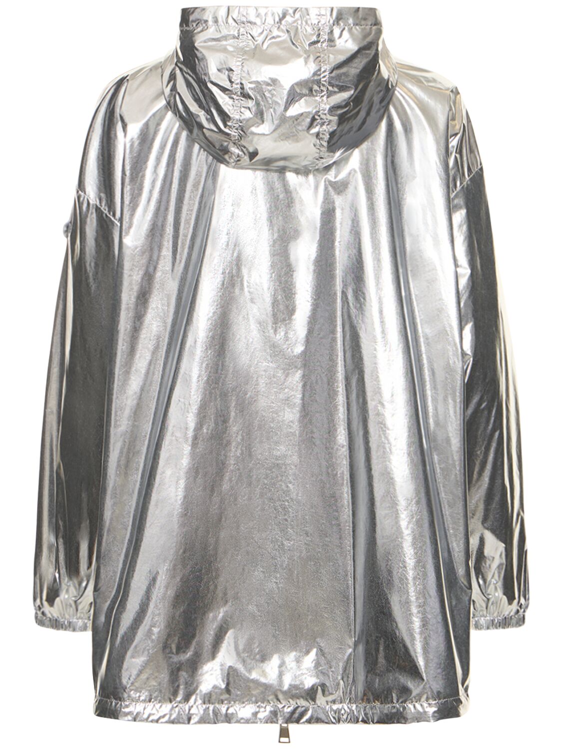Shop Moncler Jubba Coated Nylon Rain Jacket In Silver