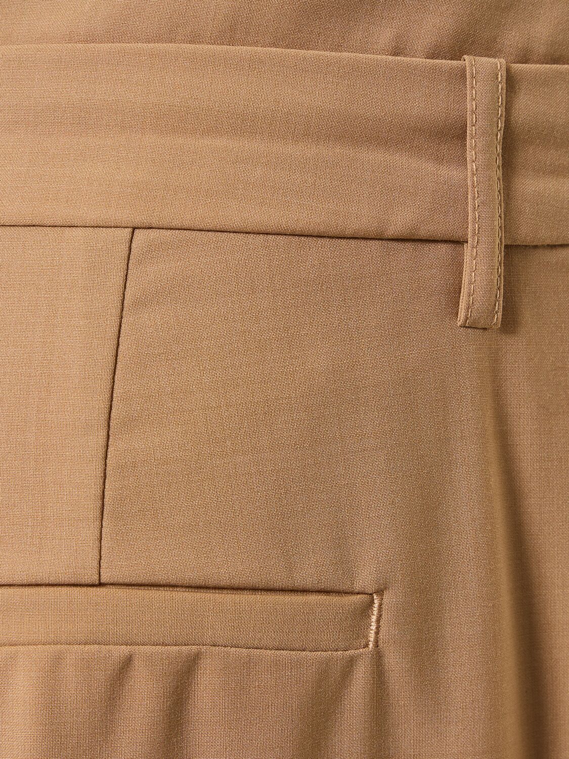 Shop The Garment Pisa Wool Blend Straight Pants In Camel