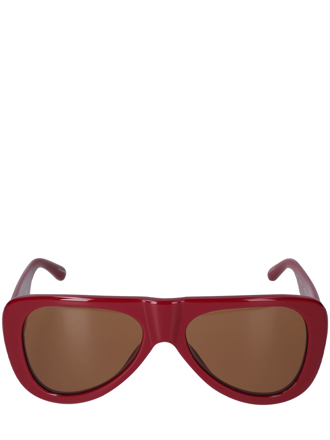 Shop Attico Edie Mask Acetate Sunglasses In Bordeaux