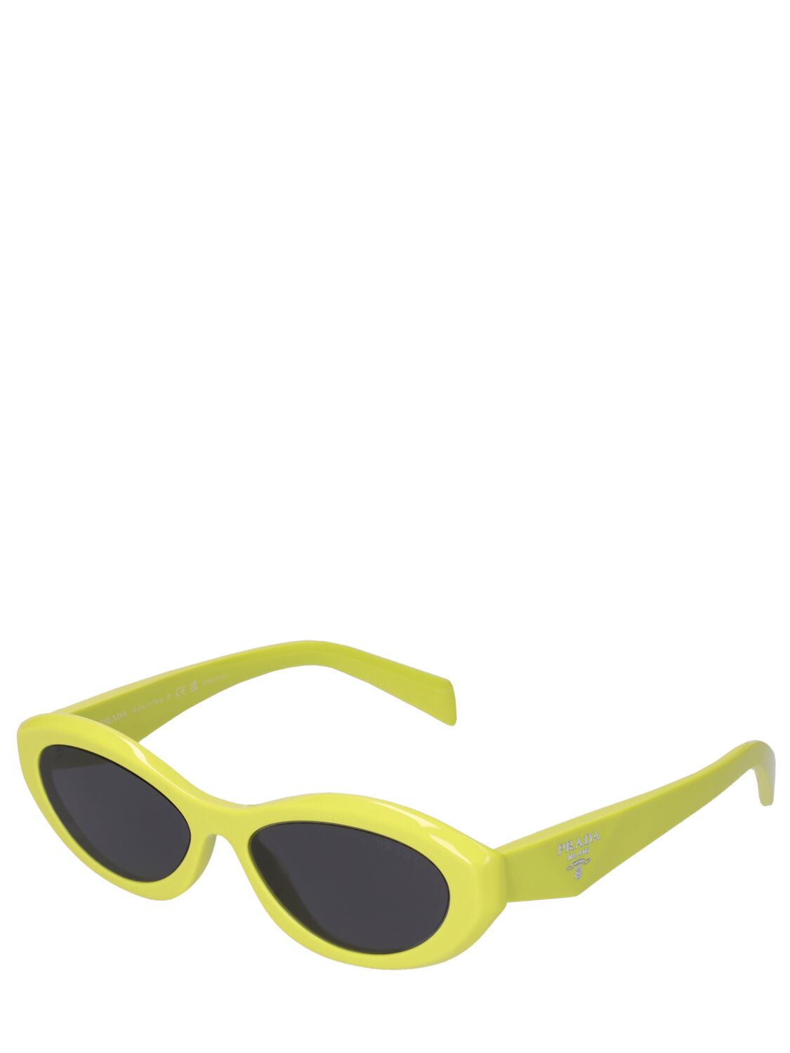 Shop Prada Catwalk Cat-eye Acetate Sunglasses In Green,grey