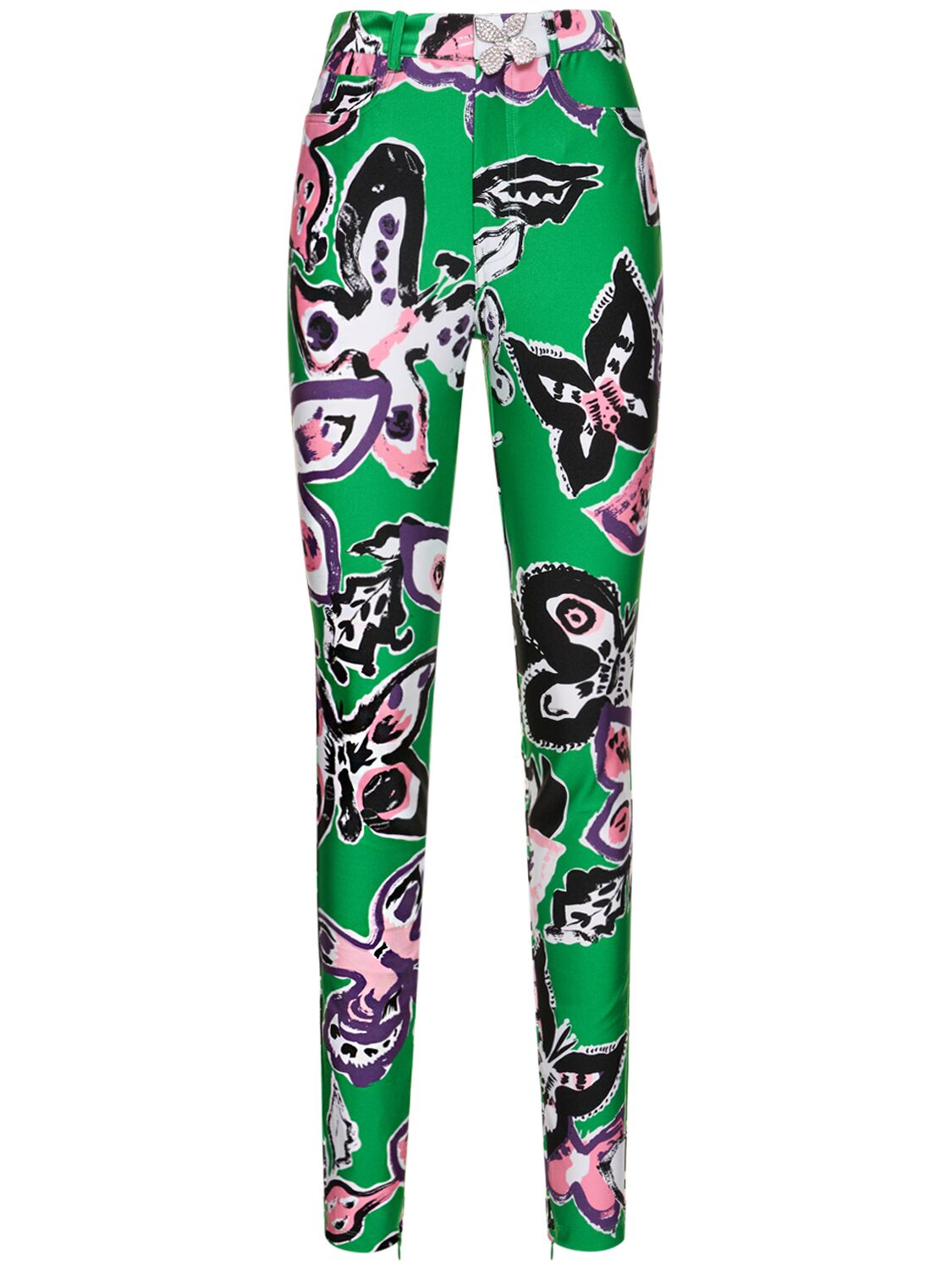 Butterfly Printed Jersey Leggings – WOMEN > CLOTHING > PANTS
