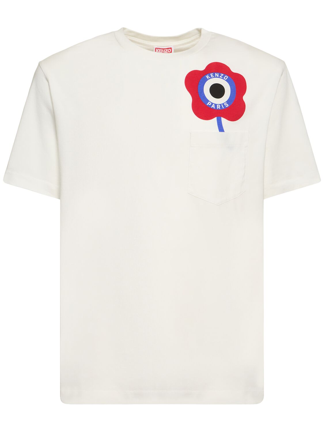 Kenzo Printed Cotton Jersey T-shirt In Off White