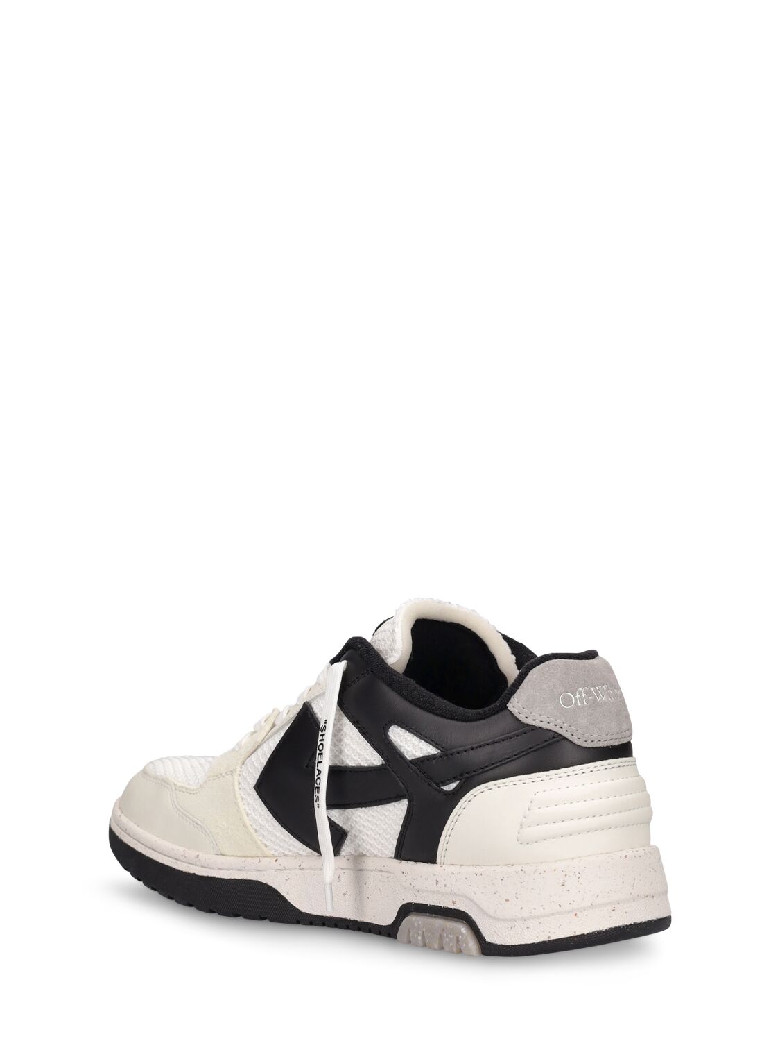 Shop Off-white Out Of Office Leather Sneakers In White,black
