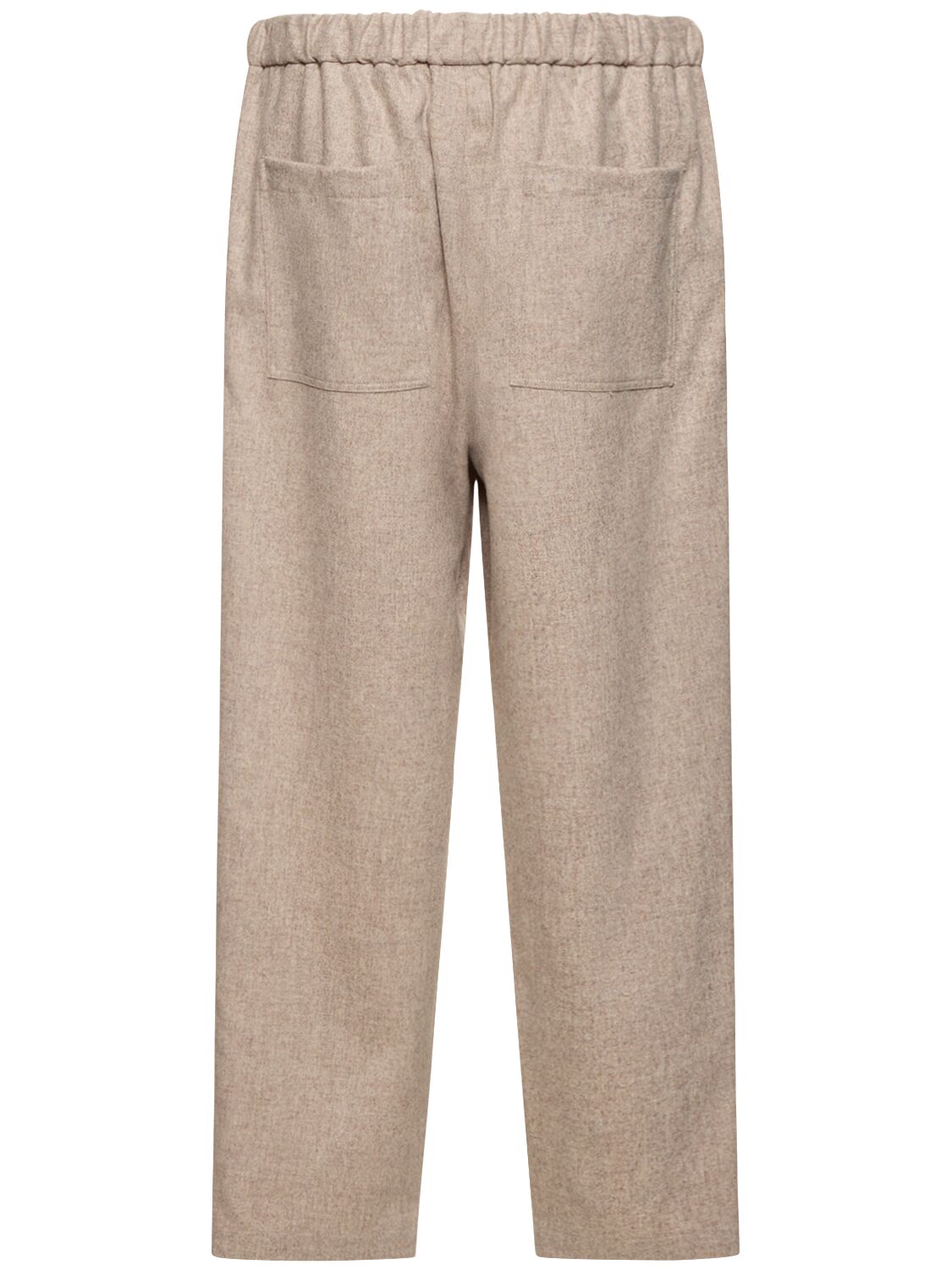 Shop Jil Sander Wool Flannel Pants In Ginger