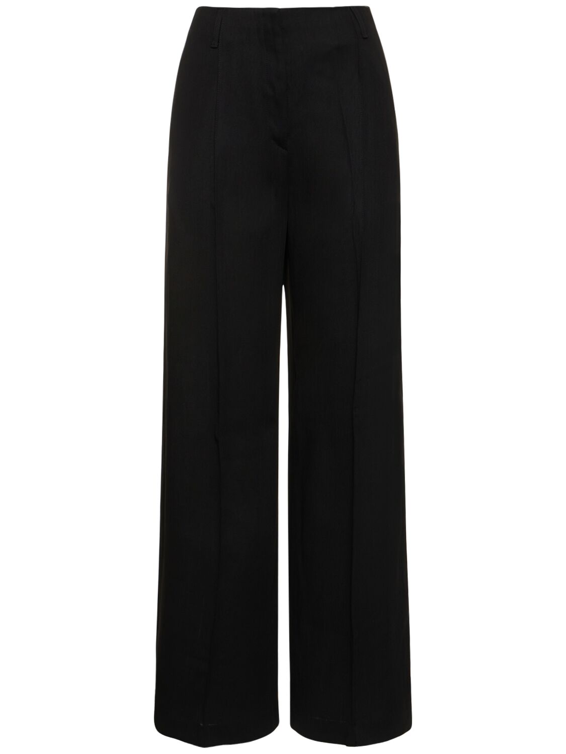 Shop Acne Studios Pitme Tailored Crepe Wide Pants In Black