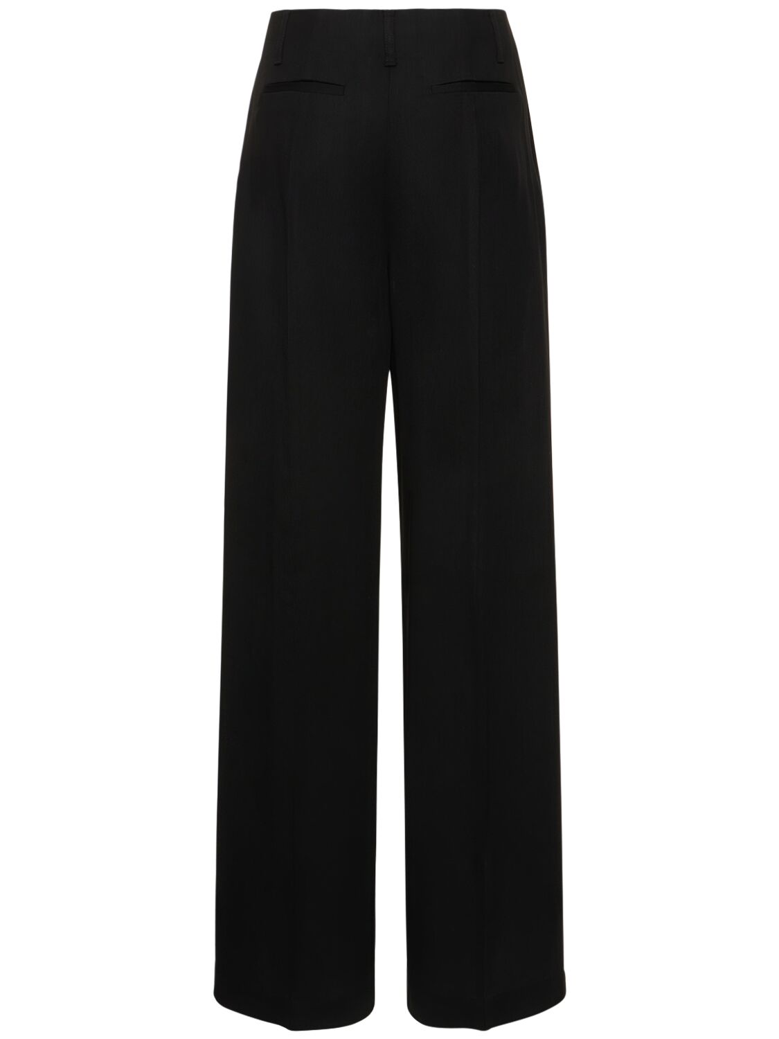 Shop Acne Studios Pitme Tailored Crepe Wide Pants In Black