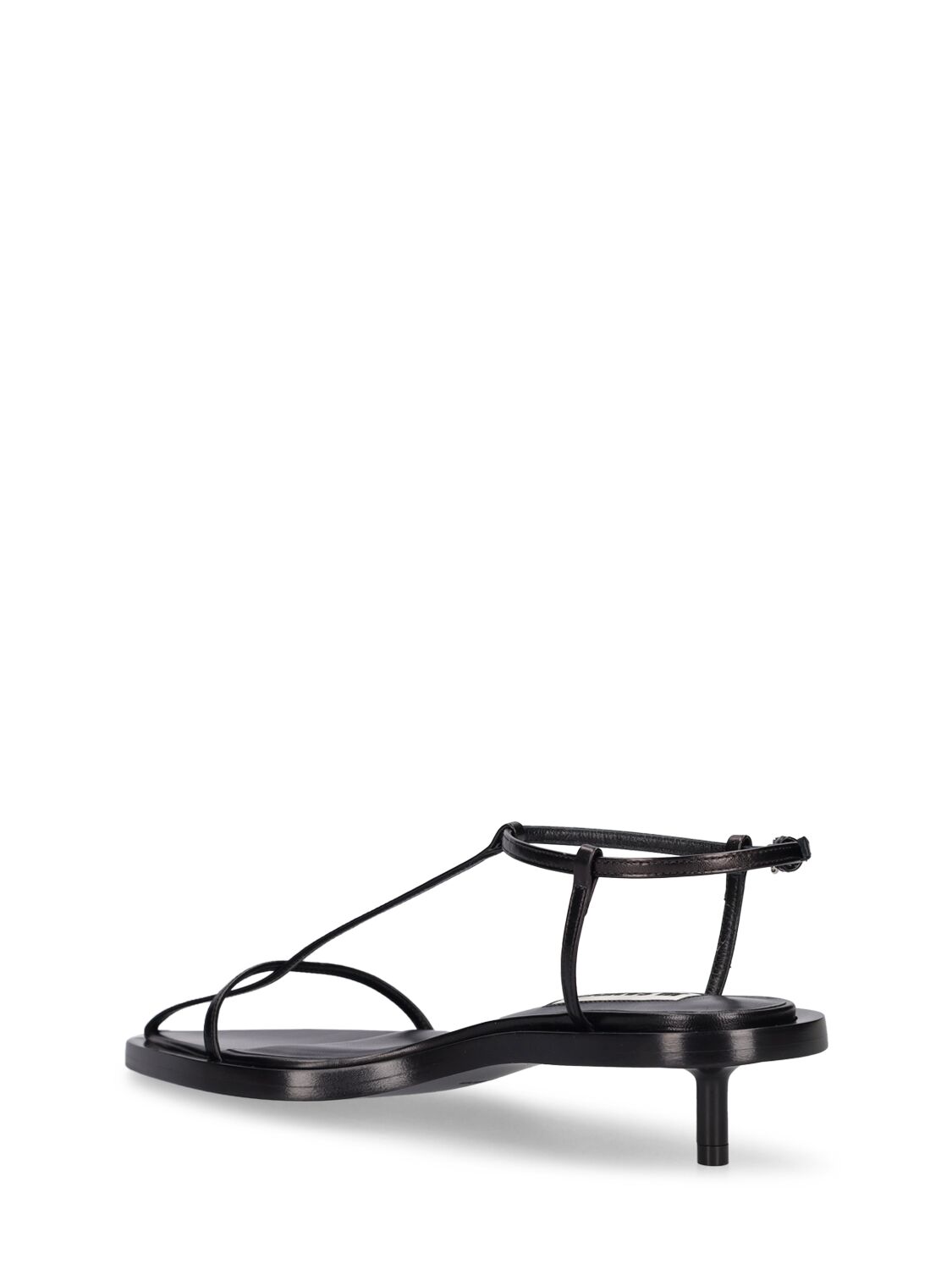 Shop Jil Sander 35mm T-bar Leather Sandals In Black