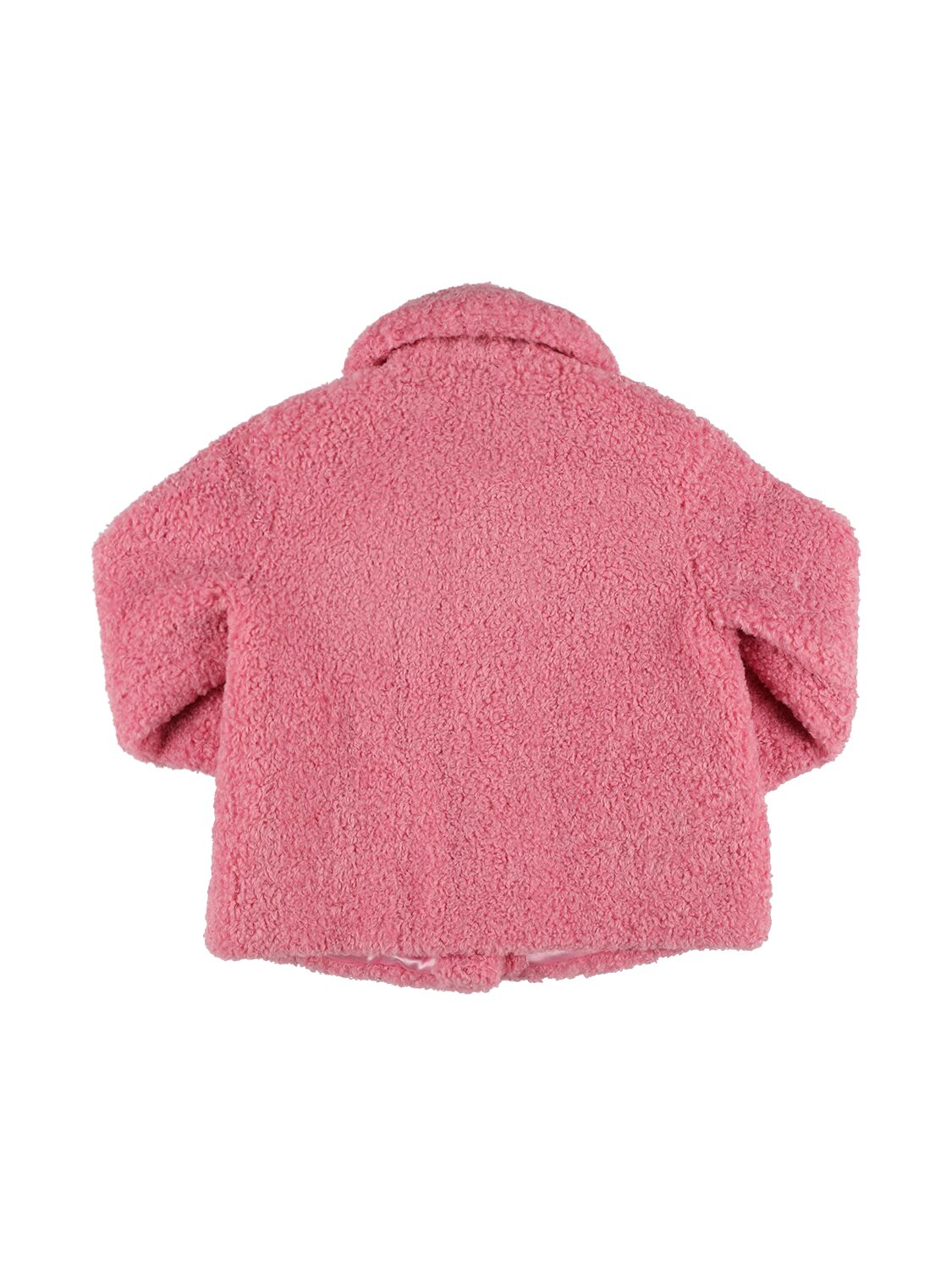 Shop Monnalisa Teddy Jacket In Pink