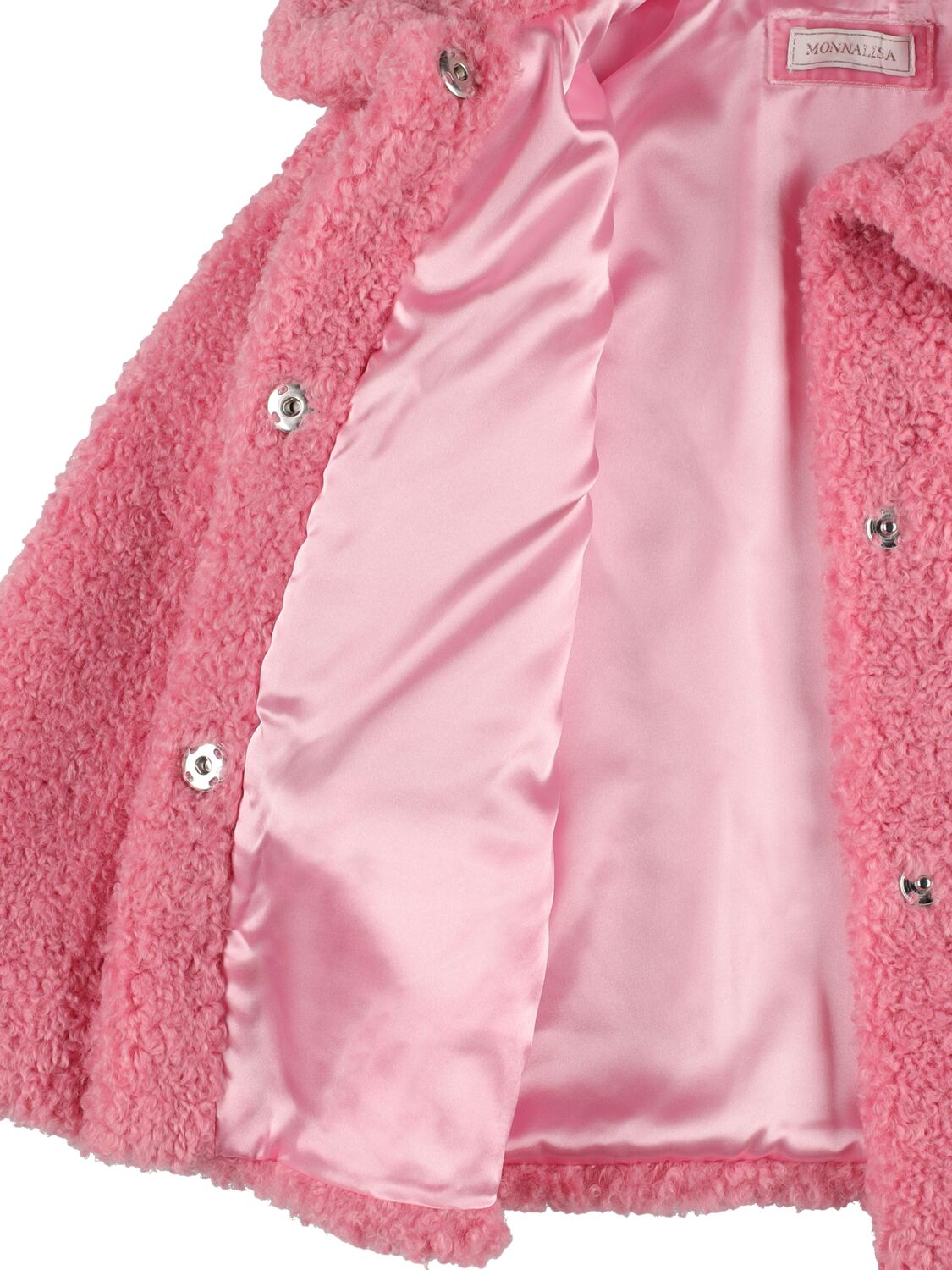 Shop Monnalisa Teddy Jacket In Pink