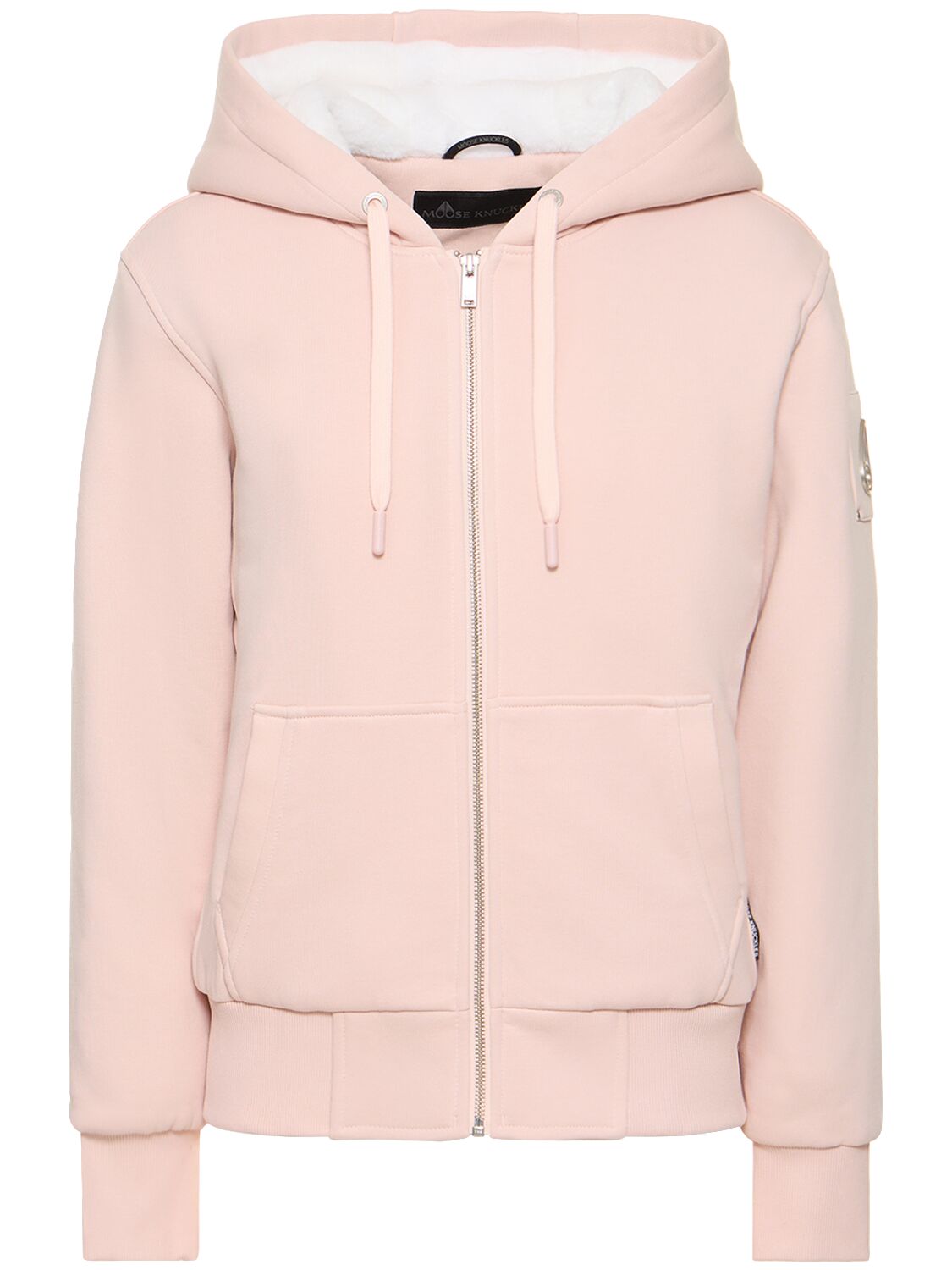 Moose Knuckles Classic Bunny Faux Fur Hooded Jacket In Pink