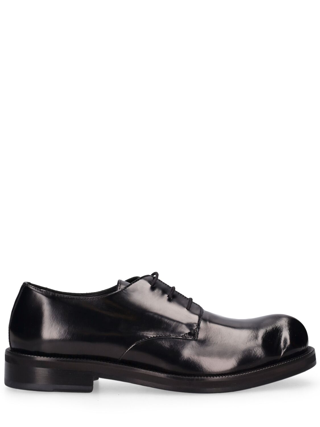 Shop Acne Studios Berby Leather Lace Up Shoes In Black