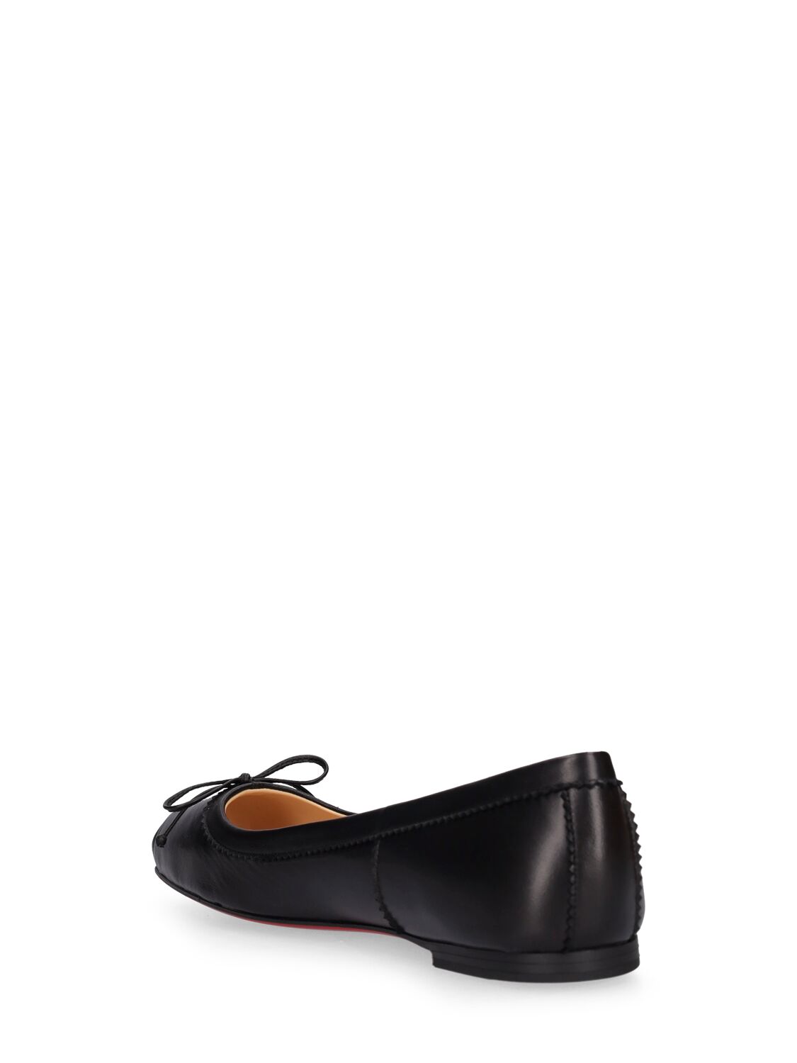 Shop Christian Louboutin 10mm Mamadrague Leather Ballerina Flats In Black