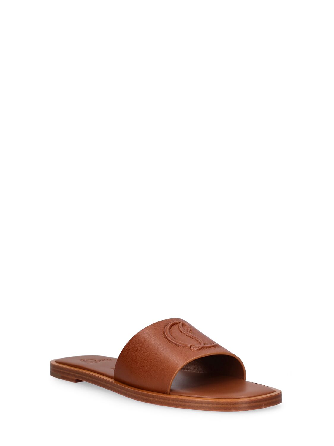 Shop Christian Louboutin Suede Plain Logo Sandals by Amery Shop