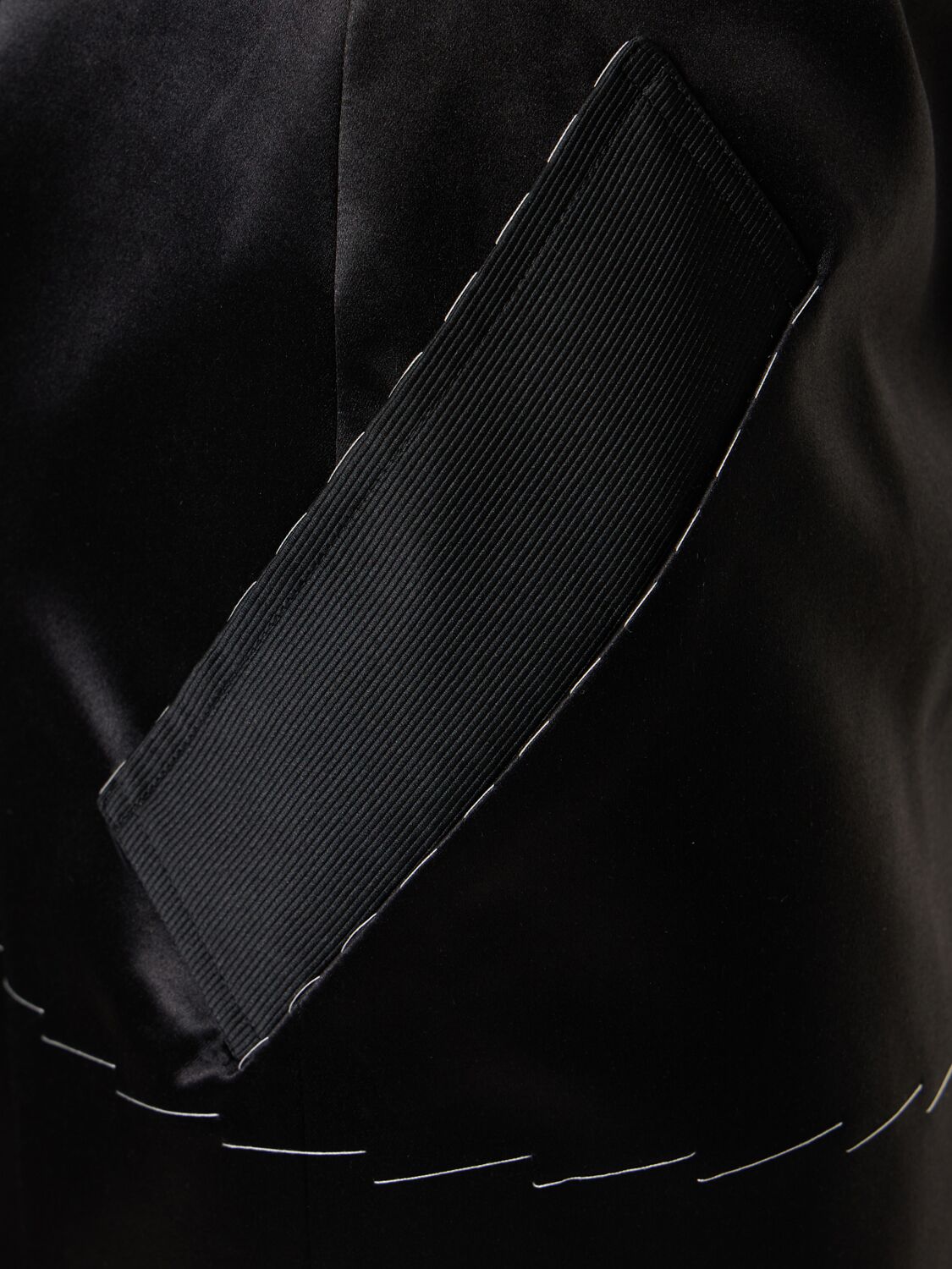 Shop Maison Margiela Duchesse Satin Mini Corset Dress In Black