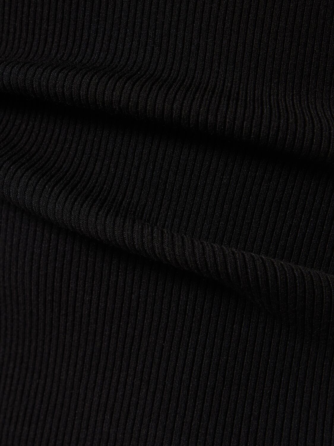 Shop Michael Kors Rib Knit Viscose Sweater In Black