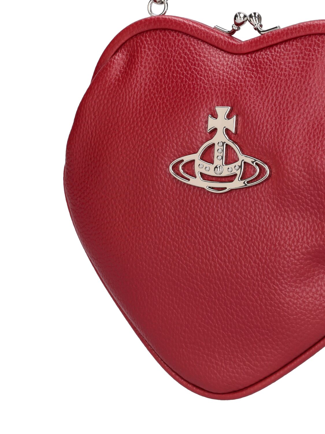 Shop Vivienne Westwood Belle Heart Frame Faux Leather Bag In Red