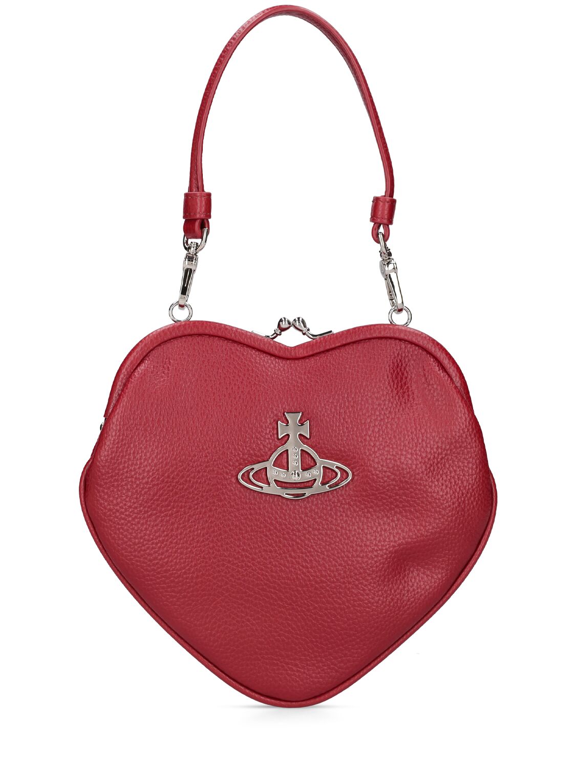 Shop Vivienne Westwood Belle Heart Frame Faux Leather Bag In Red