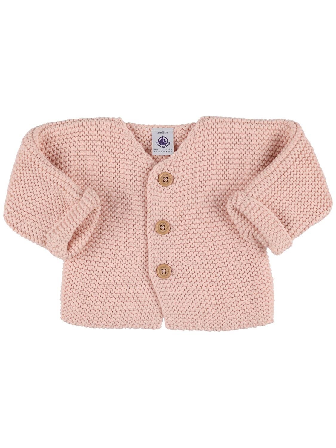 Cotton Tricot Knit Cardigan – KIDS-GIRLS > CLOTHING > KNITWEAR
