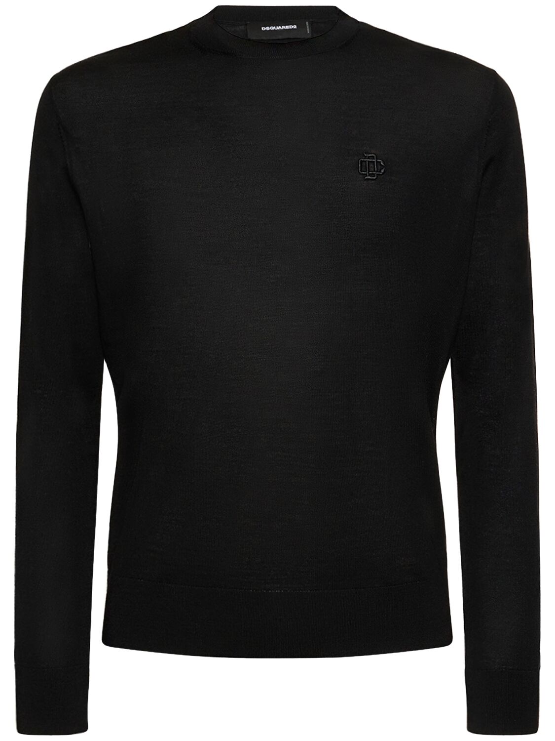 Virgin Wool Sweater W/logo – MEN > CLOTHING > KNITWEAR