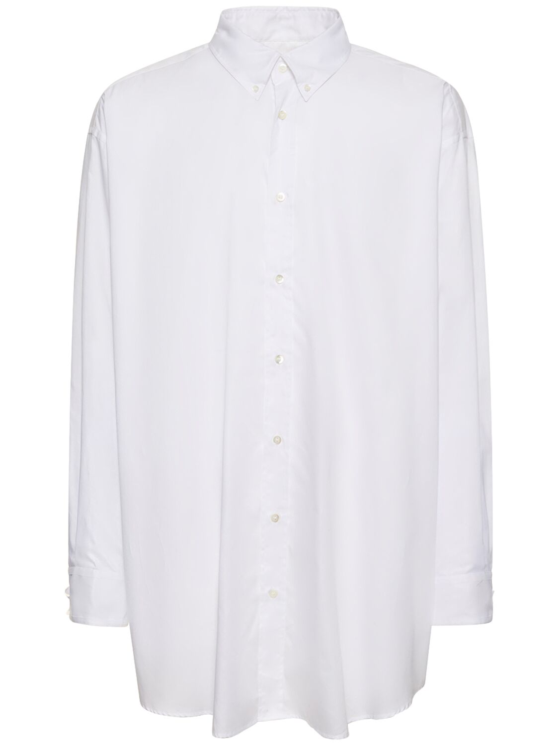 Shop Maison Margiela Oversize Classic Button Down Shirt In White
