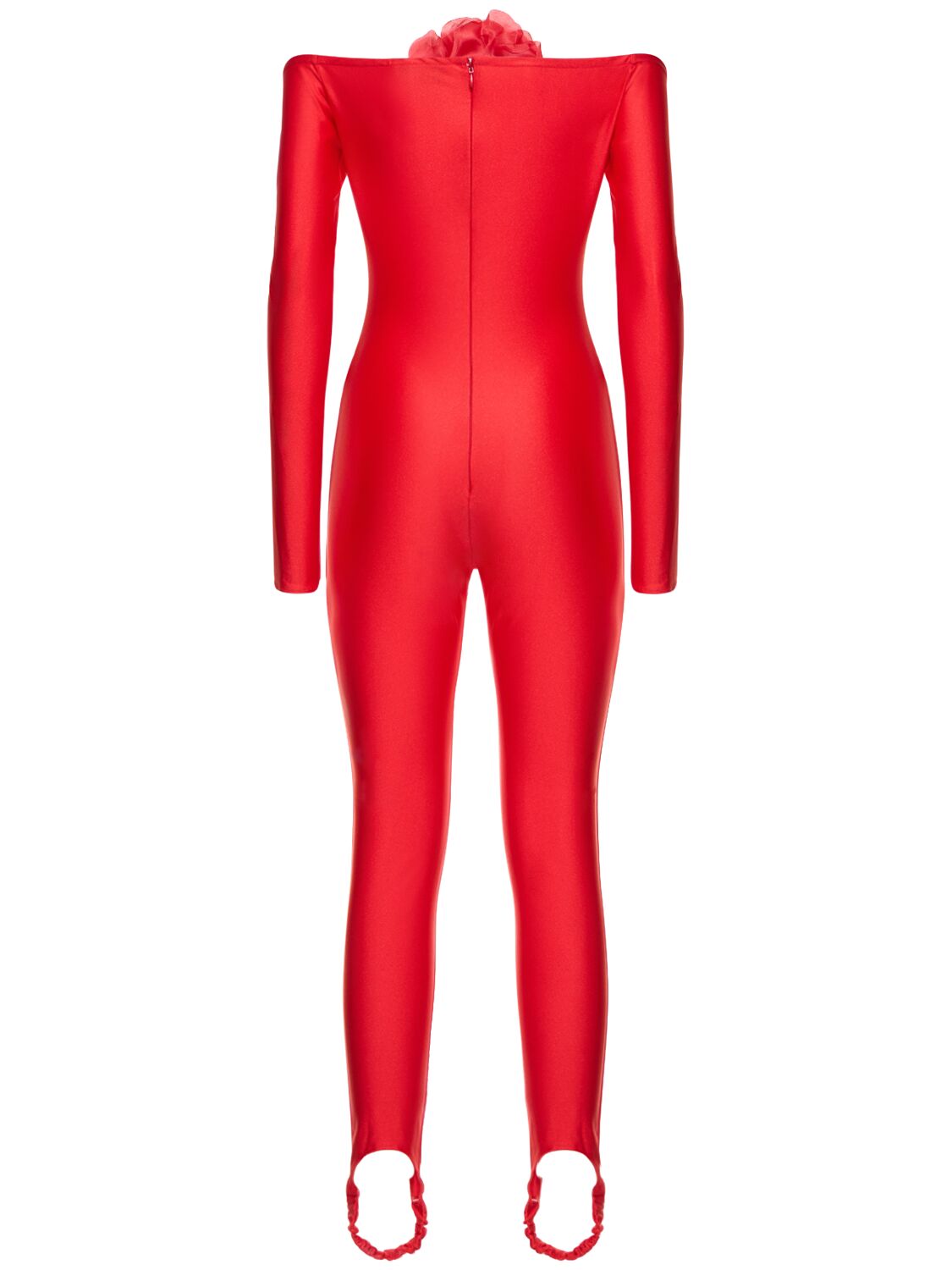 Shop Giuseppe Di Morabito Shiny Stretch Jersey Jumpsuit In Red