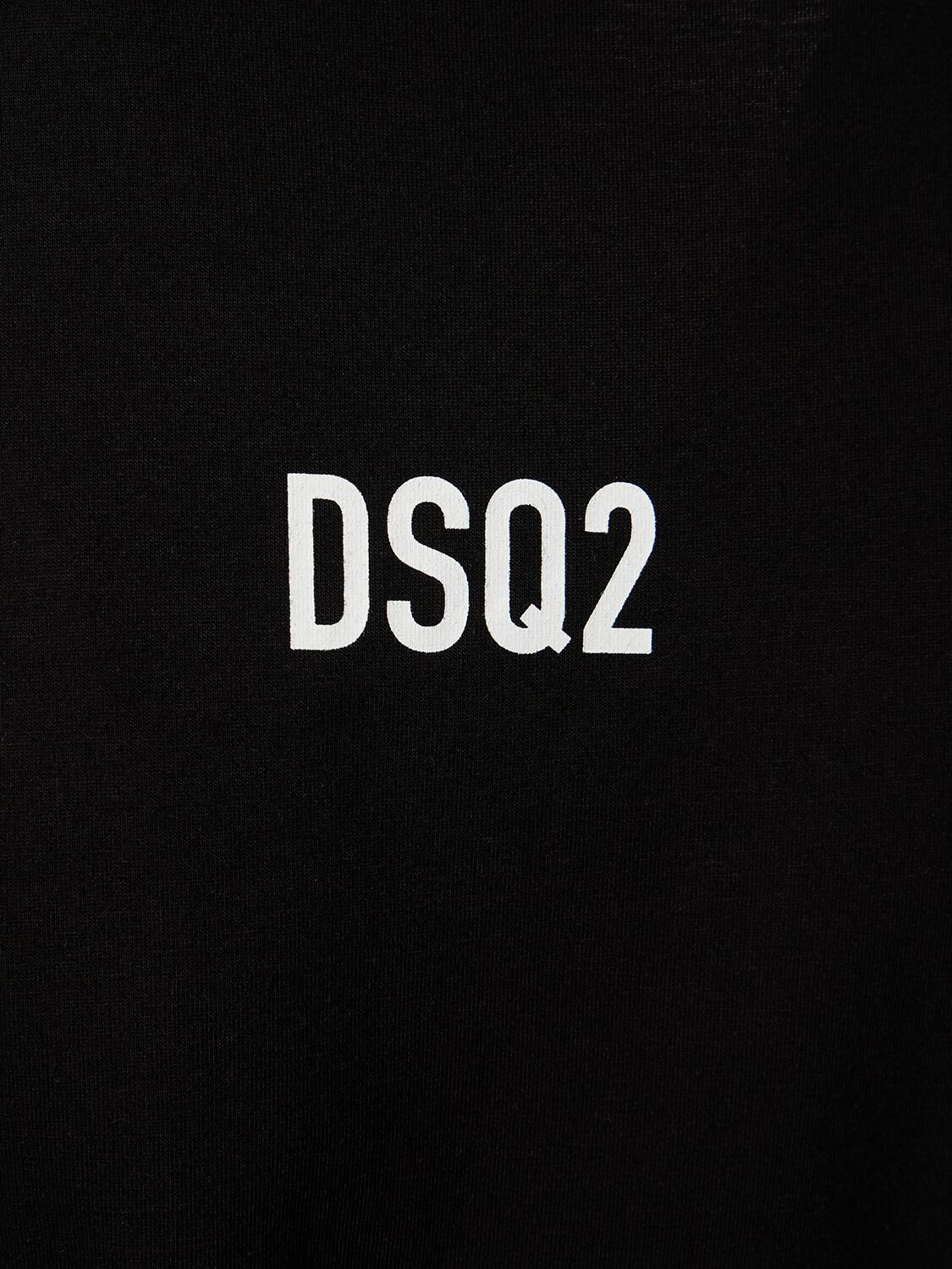 Shop Dsquared2 Logo Cotton Jersey T-shirt In Black